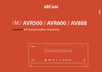 Arcam AVR-600 - Owners Manual 